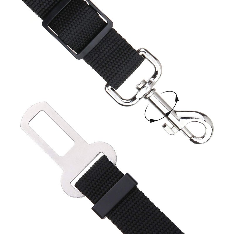 Elisel Elisel 2 Packs Adjustable Length Pet Dog Cat car seat Belt Pet seat Belt Pet Accessories for Dogs Cats and Pets (Black) - Image 3